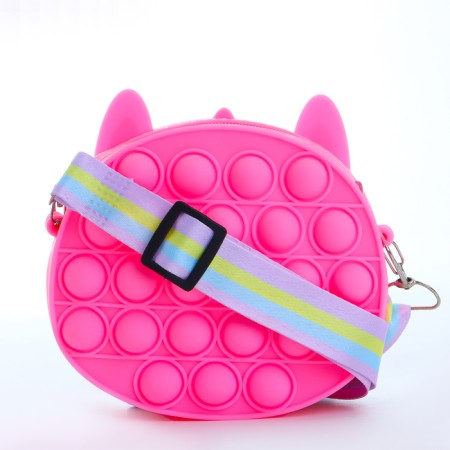 Bag's bag with a zipper "chosen", pink color-1