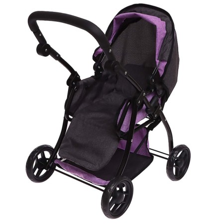 Stroller for dolls is universal, with a basket, metal-6