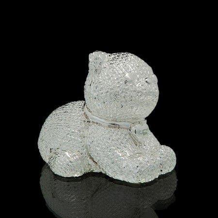 Статуэтка "Котенок", посеребрение, 7 см-1