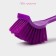 Brush for dishes with a curved handle of a share, 3 × 4 × 20 cm, color mix