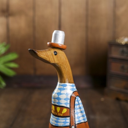 Souvenir "Duck with suspenders" wood 13x9x27 cm-4