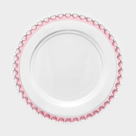 Black dining plate "Rose", 19.5 × 19.5 × 2 cm