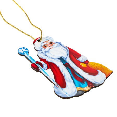 New Year's wooden pendant "New Year! Santa Claus"-5