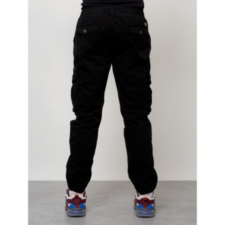 Cargo jeans male, size 44, black color-3