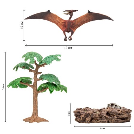 Set of figures "World of dinosaurs", 7 figures-7