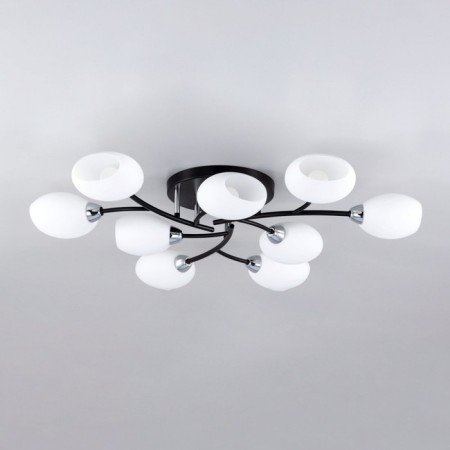 Ceiling chandelier Citilux "Florida" CL148195, 92x92x14.5 cm, 9x60W, E14, Black Color Black-4
