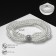 Bracelet Pearl "Shambhala", 5 threads, beads 4, white color