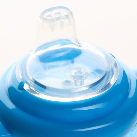 Drunker - children's impotance with a soft nose, 240 ml., With handles, blue color-7
