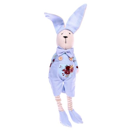 Soft toy "rabbit", blue color, species mix-2