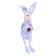 Soft toy "rabbit", blue color, species mix