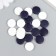 Beads for creativity wood "flat circle" set of 20 pcs white, dark blue 0.4x1.5x1.5 cm
