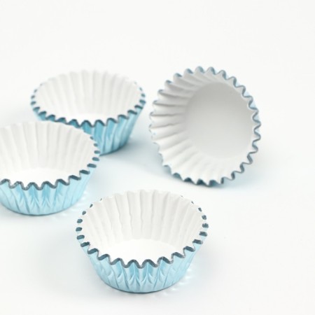 Baking shape round, 3.5 x 2 cm blue