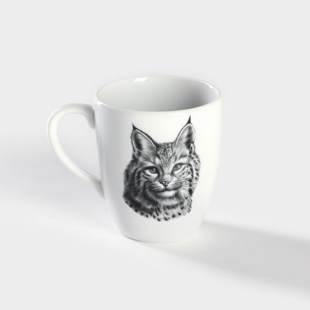 Porcelain mug "Lynx", 300 ml, d = 8.2 cm-1