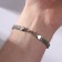 Bracelet male "steel" zigzags, color silver, 20 cm