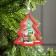 Christmas tree toy "Red Christmas tree with Santa Claus", from batteries, glow warm white