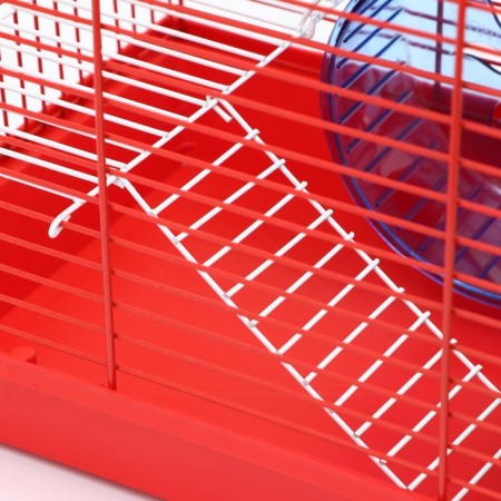 Rodent cell, equipped, 36 x 24 x 27 cm, red-6