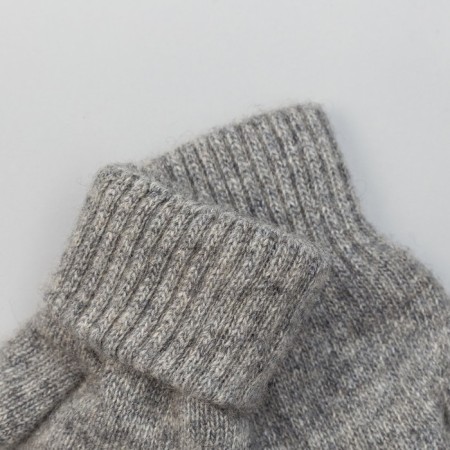 Women's mittens from Mongolian wool, gray color, size 17-19 (6.5-7.5)-1