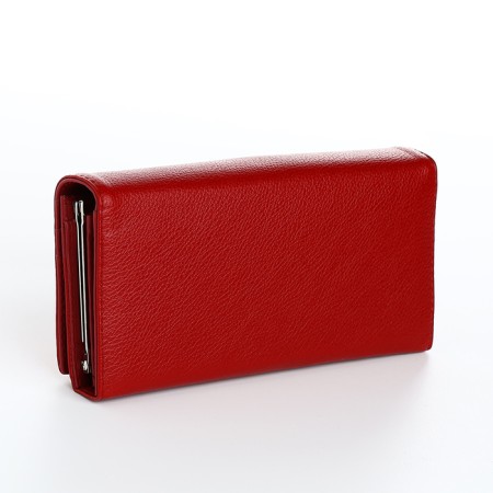 Women's wallet on magnets, burgundy color-1