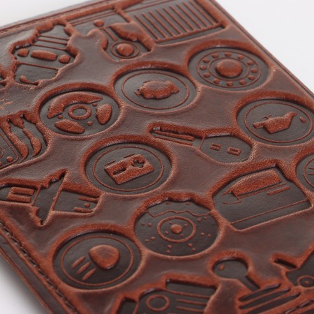 Cover for autoDocations and passports, brown color-8