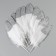 A set of goose feathers 15-20 cm, 10 pcs, white with silver chips