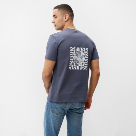 Men's T-shirt Minaku "Abstraction" Graphite color, river 56
