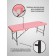 Cosmetological couch with a face for Massage Basic + SV, size 180 × 60 × 68-84 cm, pink color