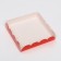 Box for cookies, red, 15 x 15 x 3 cm