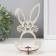 Easter stand "Hare" 9.3x6.5x17 cm (set 3 parts) White
