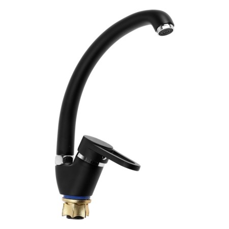 Amur kitchen mixer by 3010-01 in L5111, single-leaf, nut, cartridge 40 mm, black