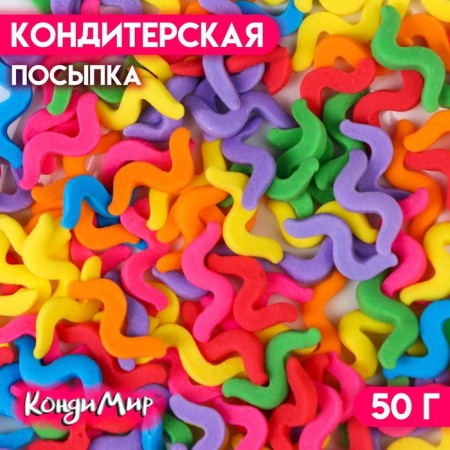 Confectionery sprinkling "colored ribbons", Easter, 50 g