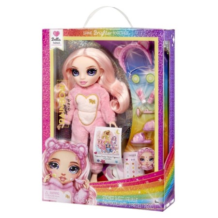 Bella Parker doll, Junior Pj Party, with accessories, pink-5