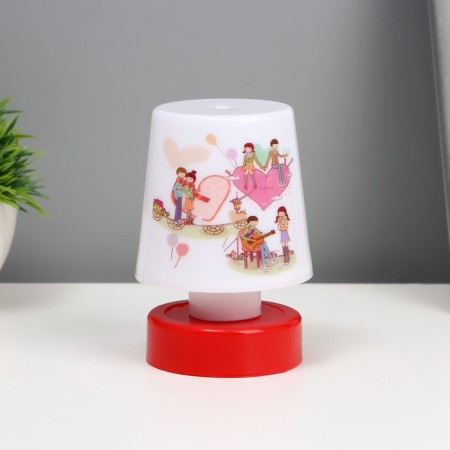 Night "Lovers" LED from batteries 3HAAA 7.5x7.5x11 cm Risalux