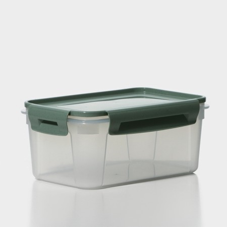 Lock & Ok food container 1.1 l, 18.6 × 12.2 × 8.1 cm, transparent, green cover