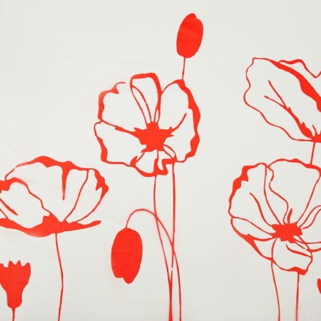 Single “poppies”, 110 × 220 cm, mix drawing tablecloth without the basis-1