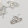 Decor Metal for creativity "Tank with a star" 1.5x2.5 cm