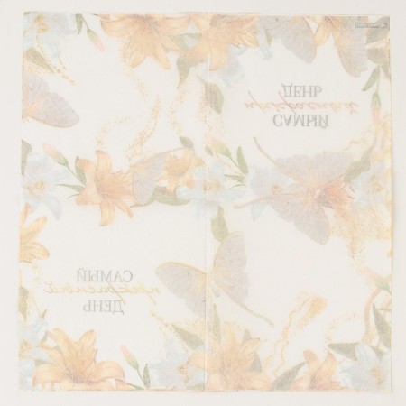 Paper napkins 25*25cm "Flowers" (set 20 pcs)-5