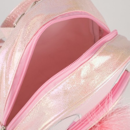 Baby backpack for girls with sparkles "Bunny"-4