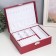 Casket to the leatherette for jewelry "Red matte" 9x23x17 cm