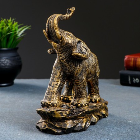 Figure "Elephant" bronze, 17x9x19cm-1