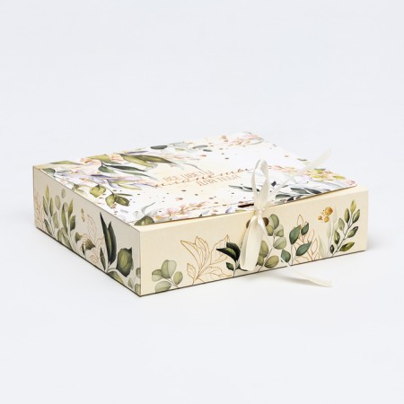 Folding box "All the flowers of the planet for you" 20 x 18 x 5 cm