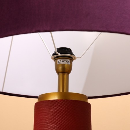 Bordeaux burgundy lamp "Bordeaux/golden 1x40W, E27, 56x56x85 cm-5