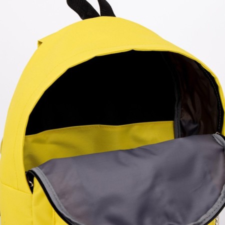 School backpack of textiles on lightning, 1 pocket, textura, yellow color-4