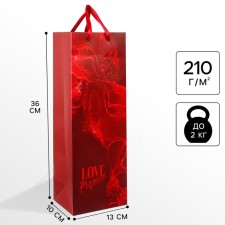 Gift package for a bottle, packaging, 36x13x10 cm
