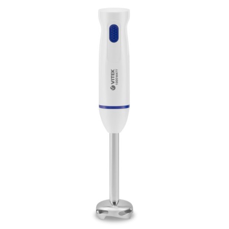 Vitek VT-8502 W blender, submersible, 1000 watts, 1 speed, white-blue