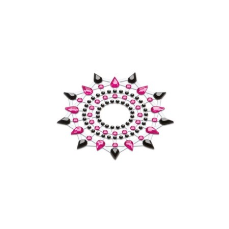 The set of stickers is black + pink Breast & Pubic Jewelry Crystal Staker, 2 pcs.-2