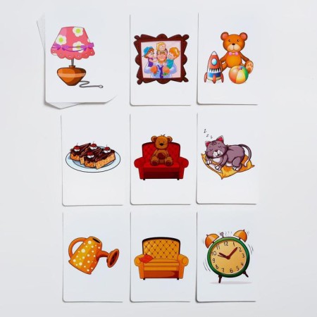 Board game for memory and attention "House upside down", 30 cards, 4+-5