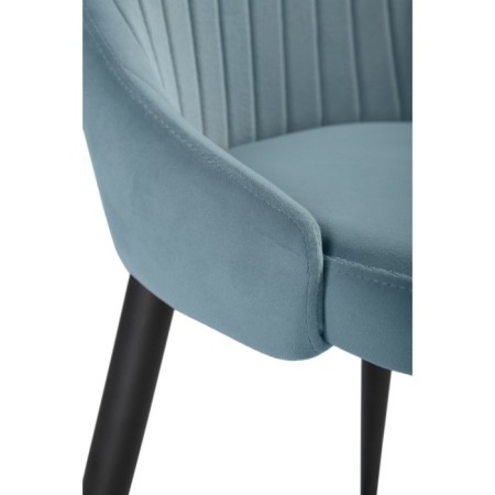 CHART STALL CARA Kora Metal/velor, Black/Blue 47x57x89 cm-6