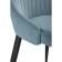 CHART STALL CARA Kora Metal/velor, Black/Blue 47x57x89 cm