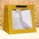 Gift New Year craft with a square bottom and window, 30 x 30 x 30 cm.