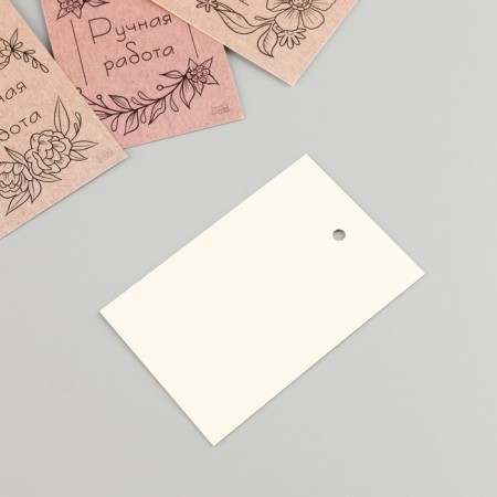 Cardboard "Handmade", craft, set of 10 pcs (5 types) 4x6 cm-3